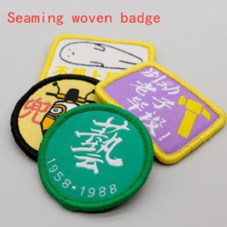 Woven Badge With Glue Or Velcro